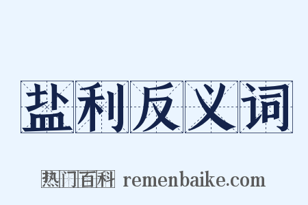 盐利反义词是什么意思的图片